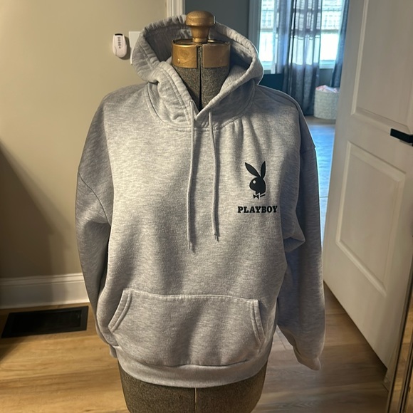 PLAYBOY Tops - PLAYBOY gray sweatshirt size medium